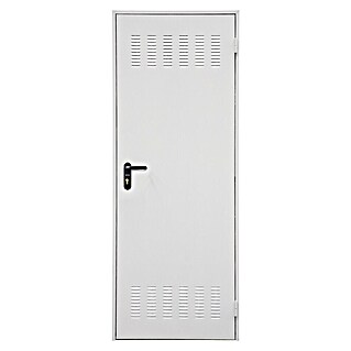 Roper Puerta de trastero Lacada con rejilla (80 x 210 cm, Derecha, Gris)