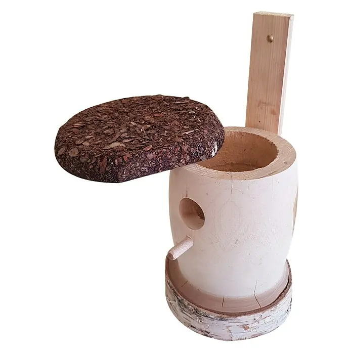 Nistkasten KG17453 - 18 x 33 x 18 cm, Holz - Handgefertigtes Vogelhaus aus Holz mit einem abnehmbaren Deckel, ideal für den Garten und die Natur.