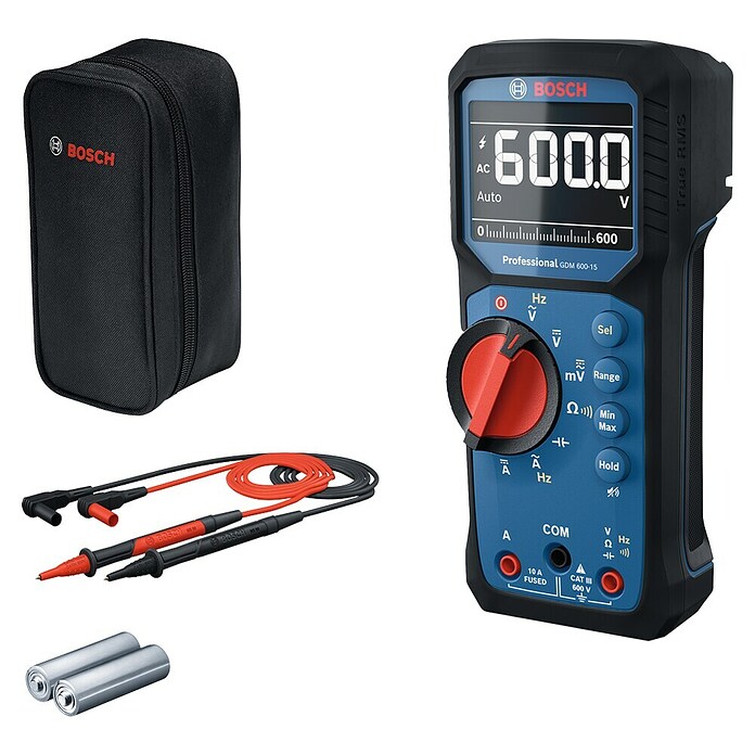 Bosch Professional Digital-Multimeter GDM 600-15 (600 V, Blau, Schwarz) | BAUHAUS