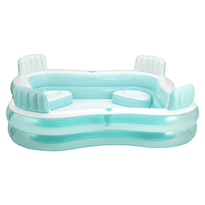 Funsicle Quick-Up-Pool Familypool (L x B x H: 223 x 223 x 66 mm, Grün/Weiß, 681 l) | BAUHAUS