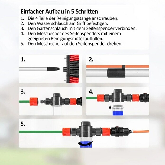 Starlyf Reinigungs- & Polierbürste Telescopic Hydrocleaner (Länge: 3,6 m, Aluminium) | BAUHAUS