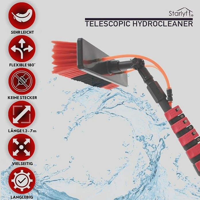 Starlyf Reinigungsbürste Telescopic Hydrocleaner (Länge: 7 m) | BAUHAUS