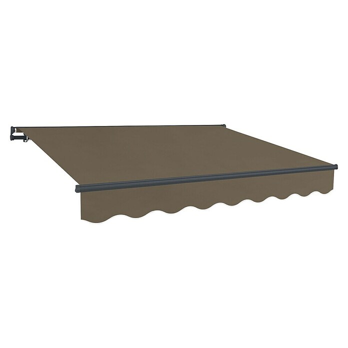 SmartSun Toldo de brazos extensibles Dark Easy Lite Habana (Marrón, Ancho: 3,95 m, Caída: 2,5 m) | BAUHAUS