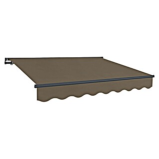 SmartSun Toldo de brazos articulados Dark Easy Lite Habana (Marrón, Ancho: 3,95 m, Caída: 2,5 m)