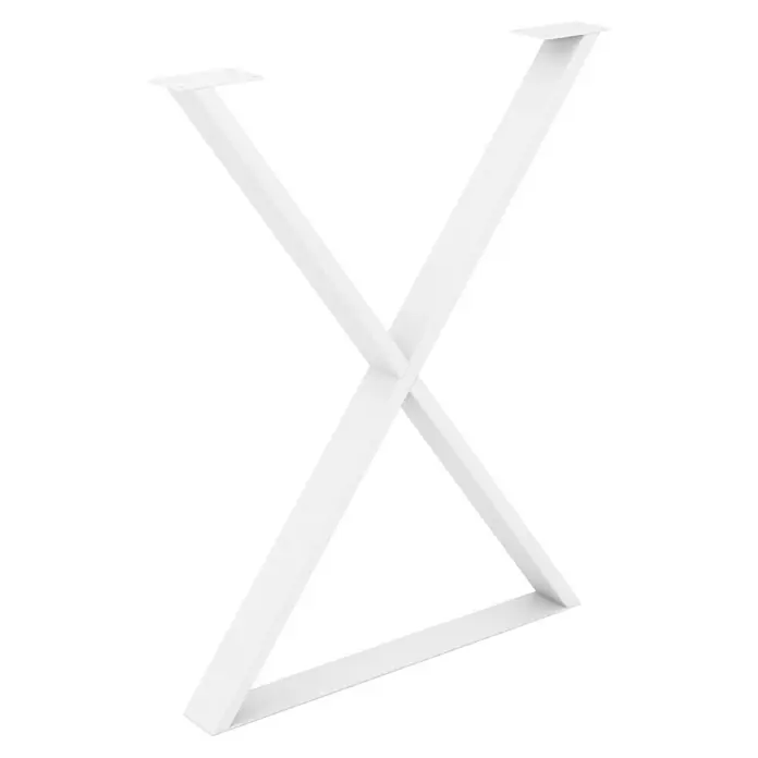 Rei Tischbein - B x H: 60 x 71 cm, Weiß - Ein weißes Tischbein in X-Form, das für einen modernen und minimalistischen Look sorgt. Es verleiht jedem Tisch eine elegante Note und Stabilität.