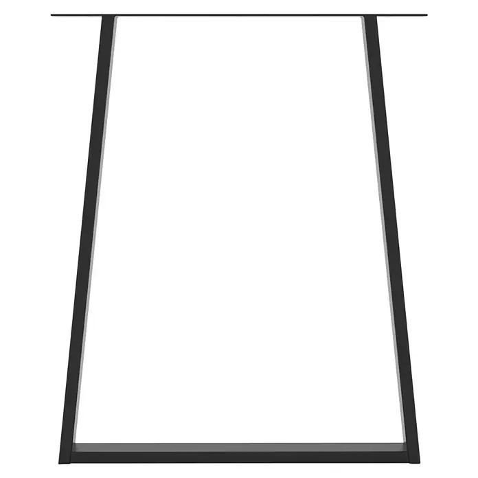 Rei Tischbein Trapez - B x H: 60 x 71 cm, Schwarz - Abbildung einer modernen, grauen Treppe mit geradlinigem Design und klaren Linien, ideal für ein minimalistisches Interieur.