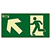Cartel (Verde / amarillo, Salida subir escalera izquierda)