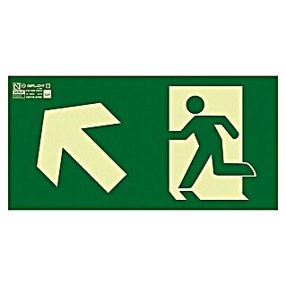Cartel (Verde/Amarillo, Salida subir escalera izquierda)