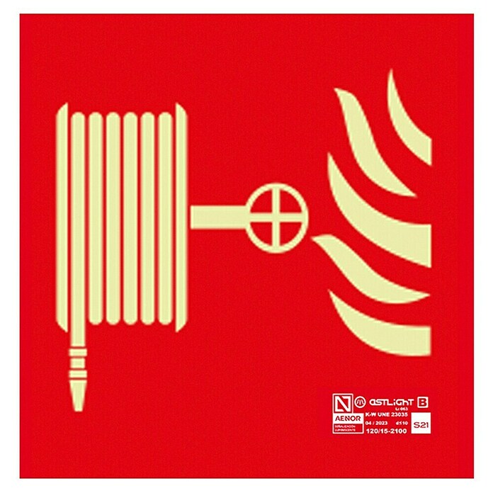 Cartel (Rojo, Manguera antiincendios)