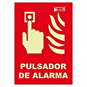 Cartel (Rojo, Pulsador de alarma)