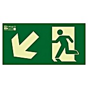 Cartel (Verde / amarillo, Salida bajar escalera izquierda)
