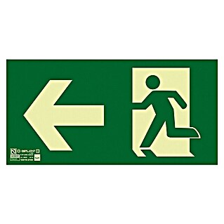 Cartel (Verde/Amarillo, Salida de emergencia izquierda)