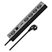 Brennenstuhl Steckdosenleiste USB-C, 2 x USB-A (Schwarz, Grau, Kabellänge: 1,5 m, Mit Schalter) | BAUHAUS