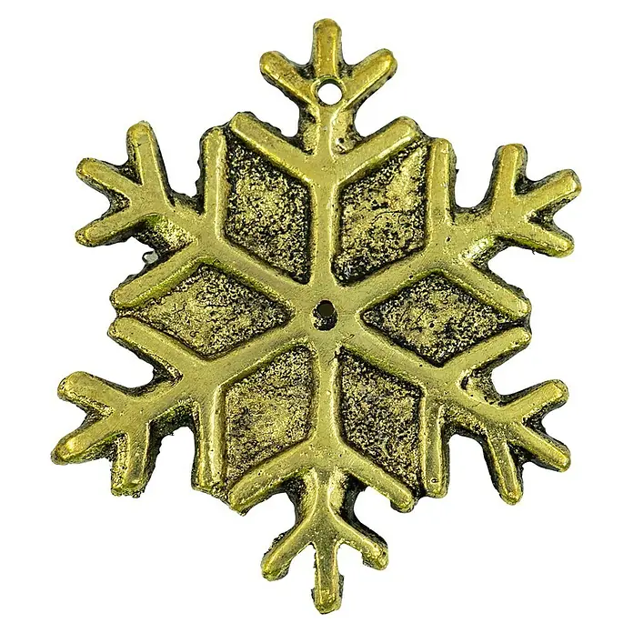 Räucherstäbchen Wintertraum - 1 Stk., Duft: Sortiert - Goldene Schneeflocke mit filigranen Details, ideal für festliche Dekorationen und winterliche Bastelarbeiten.