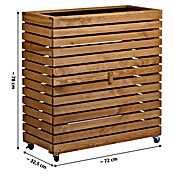 Dobar Hochbeet Rolla GR. L (L x B x H: 72 x 32,5 x 78 cm, 50 l, Holz, Braun) | BAUHAUS