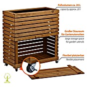 Dobar Hochbeet Rolla GR. L (L x B x H: 72 x 32,5 x 78 cm, 50 l, Holz, Braun) | BAUHAUS