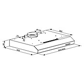 Respekta Podgradna kuhinjska napa Sina  (Širina: 60 cm, Maksimalna snaga ventilatora za rad ispušnog zraka: 206,1 m³/h) | BAUHAUS
