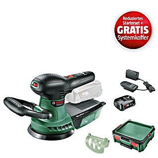Bosch Power for All 18V Maschinenpaket (Akku-Exzenterschleifer AdvancedOrbit 18 Li-Ionen (Ohne Akku) + reduz. Starter-Kit & gratis Systembox)
