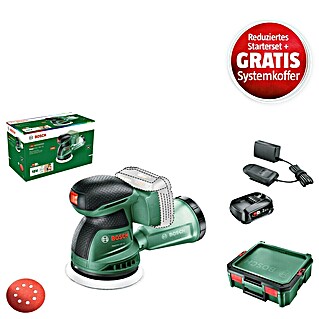 Bosch Power for All 18V Maschinenpaket (Akku-Exzenterschleifer EasyOrbit 18V-10 (Ohne Akku) + reduz. Starter-Kit & gratis Systembox)