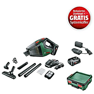 Bosch Power for All 18V Maschinenpaket (Akku-Handstaubsauger UniversalVac 18 (1 Akku) + reduz. Starter-Kit & gratis Systembox)