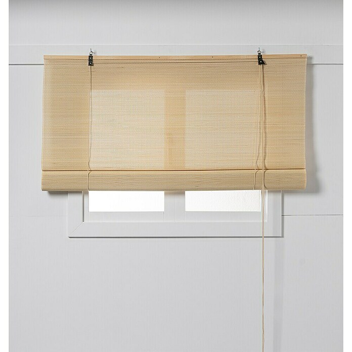 Estor enrollable de bambú (An x Al: 100 x 250 cm, Natural, Unicolor) | BAUHAUS