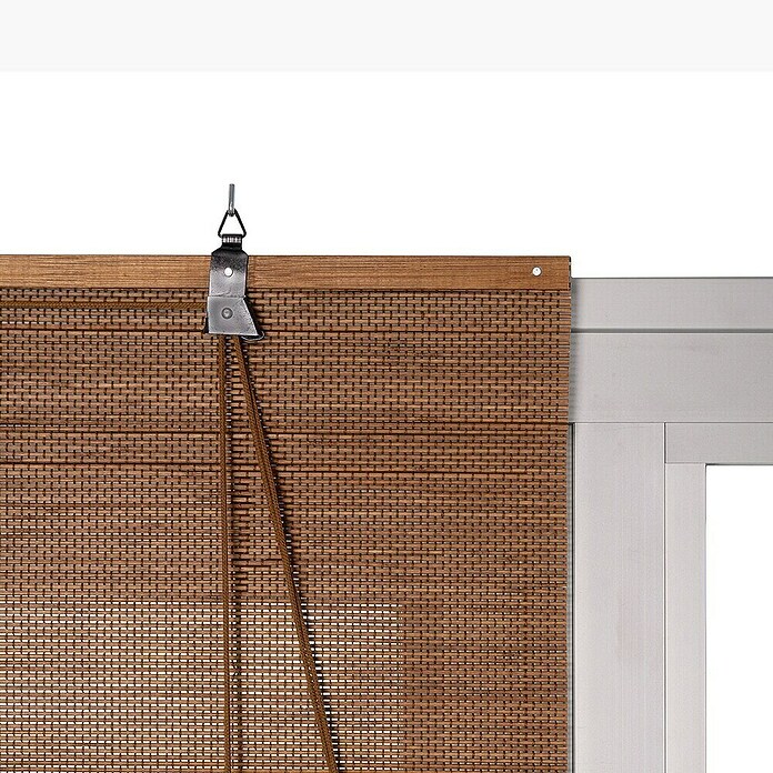 Estor enrollable de bambú (An x Al: 100 x 190 cm, Nogal, Unicolor) | BAUHAUS