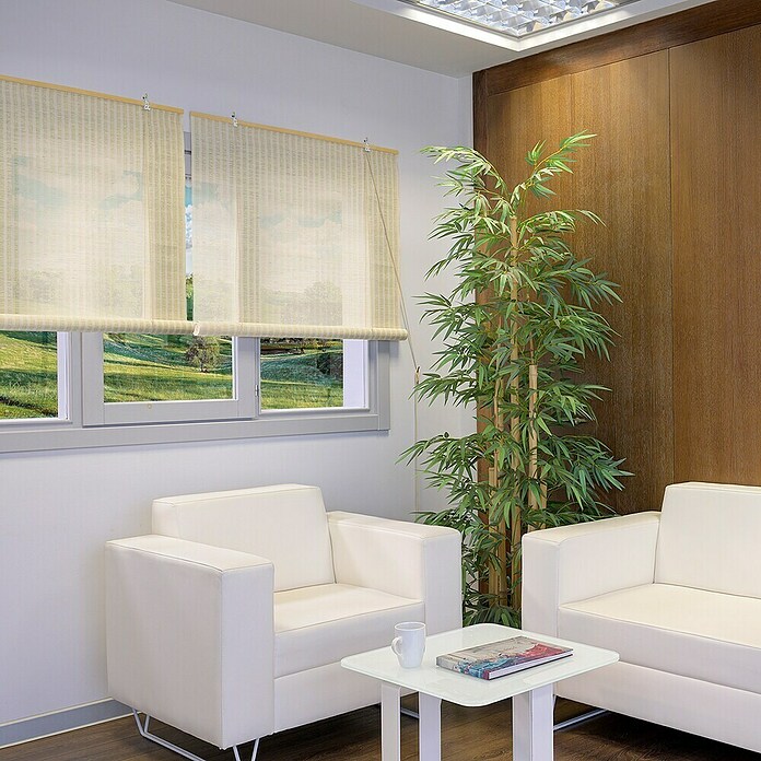 Estor enrollable Yute (An x Al: 150 x 190 cm, Blanco) | BAUHAUS