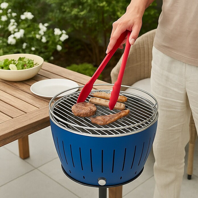 LotusGrill Pinzas para barbacoa (Rojo fuego, Hasta 250 °C)