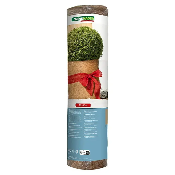 Windhager Kokosschutzmatte - L x B x S: 1,5 m x 50 cm x 10 mm, Natur - Windhager Winterschutz-Filzmatte Cocos: Die ideale Winterabdeckung für Pflanzen, die Schutz vor Kälte und Frost benötigen.