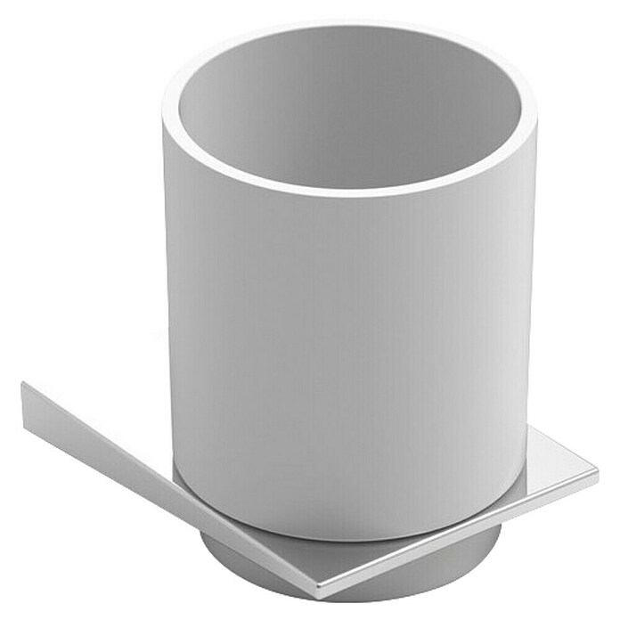Lonček za zobne ščetke z nosilcem  (Keramika, Bela) | 3712 - Ausstattungsserien Metall Marke | DADD - Accessoires | DAD - Badausstattung | DA - Badausstattung/Bäderwelt | D - Sanitär | BAUHAUS
