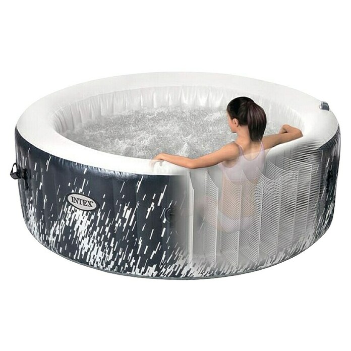 Intex Pure Spa Masažna kad Glow Deluxe  (196 x 71 cm, Črna, Bela) | Napihljivi masažni bazeni | Masažni bazeni | Bazeni | Vrt in prosti čas | Izdelki | BAUHAUS