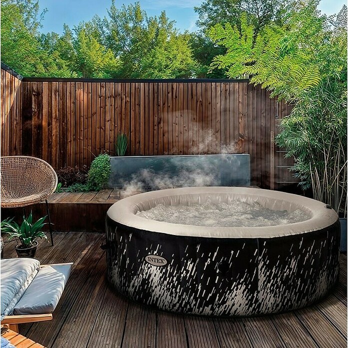 Intex Pure Spa Masažna kad Glow Deluxe  (196 x 71 cm, Črna, Bela) | Napihljivi masažni bazeni | Masažni bazeni | Bazeni | Vrt in prosti čas | Izdelki | BAUHAUS