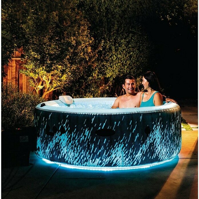 Intex Pure Spa Masažna kad Glow Deluxe (196 x 71 cm, Črna, Bela