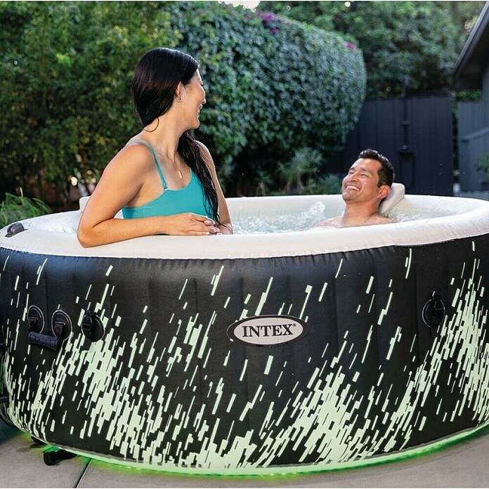 Intex Pure Spa Masažna kad Glow Deluxe  (196 x 71 cm, Črna, Bela) | Napihljivi masažni bazeni | Masažni bazeni | Bazeni | Vrt in prosti čas | Izdelki | BAUHAUS