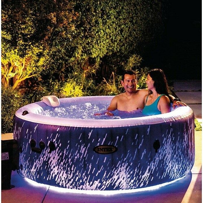 Intex Pure Spa Masažna kad Glow Deluxe  (196 x 71 cm, Črna, Bela) | Napihljivi masažni bazeni | Masažni bazeni | Bazeni | Vrt in prosti čas | Izdelki | BAUHAUS