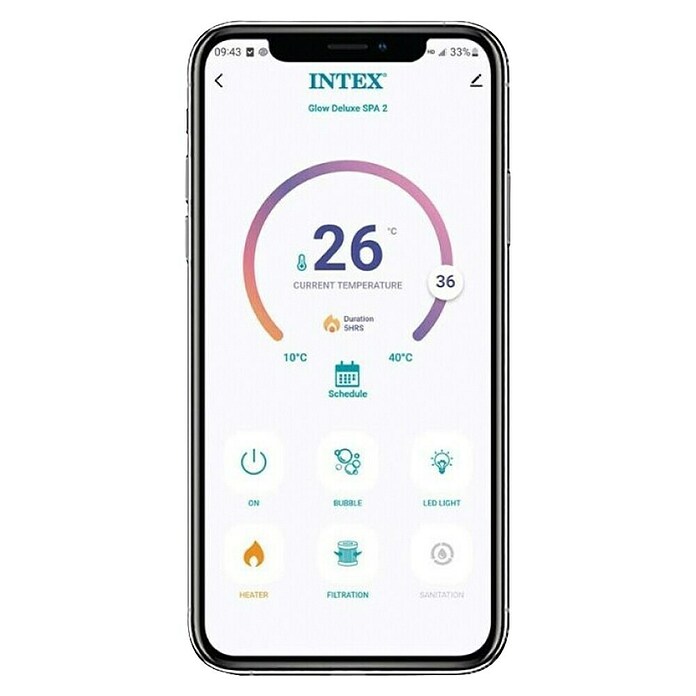 Intex Pure Spa Masažna kad Glow Deluxe  (196 x 71 cm, Črna, Bela) | Napihljivi masažni bazeni | Masažni bazeni | Bazeni | Vrt in prosti čas | Izdelki | BAUHAUS