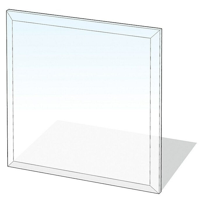 Lienbacher Glasbodenplatte (100 x 100 cm, Eckig)