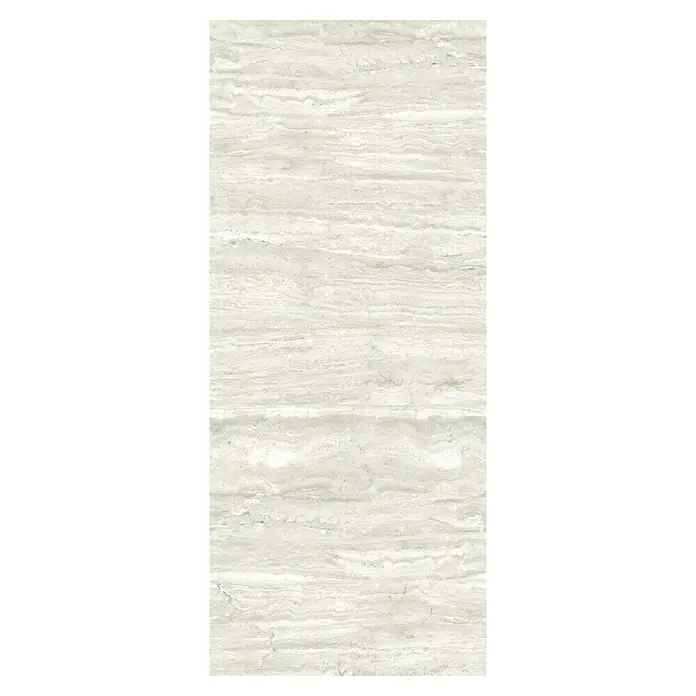 Grosfillex Wandpaneel Element 3D - Romano Bianco, 2.600 x 375 x 8 mm - Elegante Travertin-Wandfliese mit horizontaler Maserung in sanften Beigetönen für ein stilvolles Ambiente. Perfekt für moderne Innenräume.