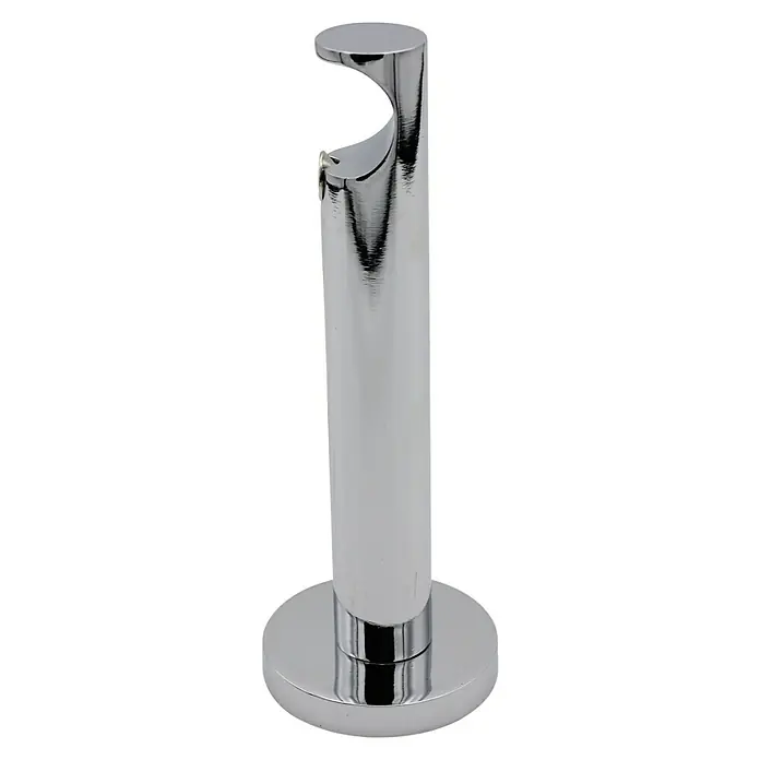 Expo Ambiente Träger Turn - Chrom, Geeignet für: Gardinenstangen Ø 20 mm, 13,4 cm - Ein verchromter Duschvorhangstangenhalter zur sicheren und stilvollen Befestigung der Duschstange. Hochwertige Verarbeitung für langlebige Nutzung.