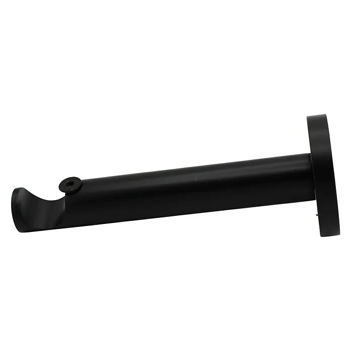 Expo Ambiente Träger Turn - Schwarz, Geeignet für: Gardinenstangen Ø 20 mm, 13,4 cm - Schwarze Gardinenstangenhalterung zur Wandmontage, ideal für Vorhänge und Gardinen. Stabile Befestigung für jedes Zuhause.