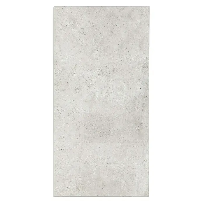 Grosfillex Wall+ Wandpaneel - Grey Concrete, 1.200 x 600 x 5 mm - Ein rechteckiges Wandpaneel in einem hellen, neutralen Farbton mit einer texturierten, steinähnlichen Oberfläche. Ideal für moderne Innenräume.