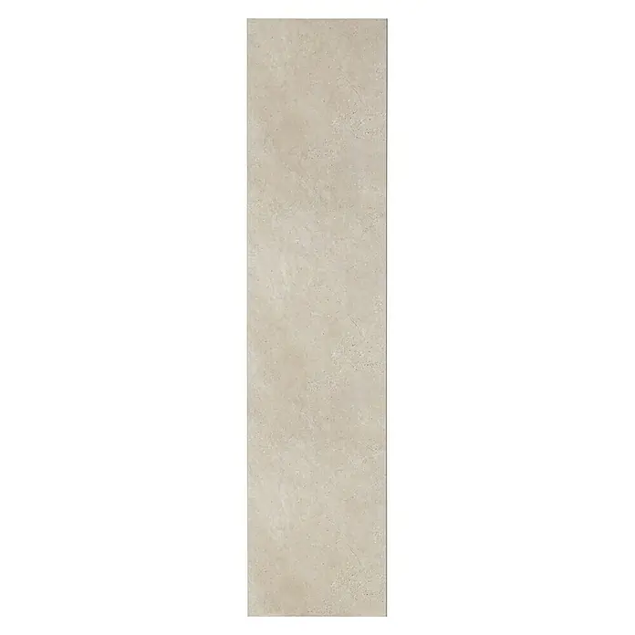 Grosfillex Wall+ Wandpaneel - Cream Slate, 2.600 x 600 x 5 mm - Nahaufnahme einer hellbeigen Natursteinfliese mit subtilen Mustern und einer glatten Oberfläche, ideal für moderne Innenräume.