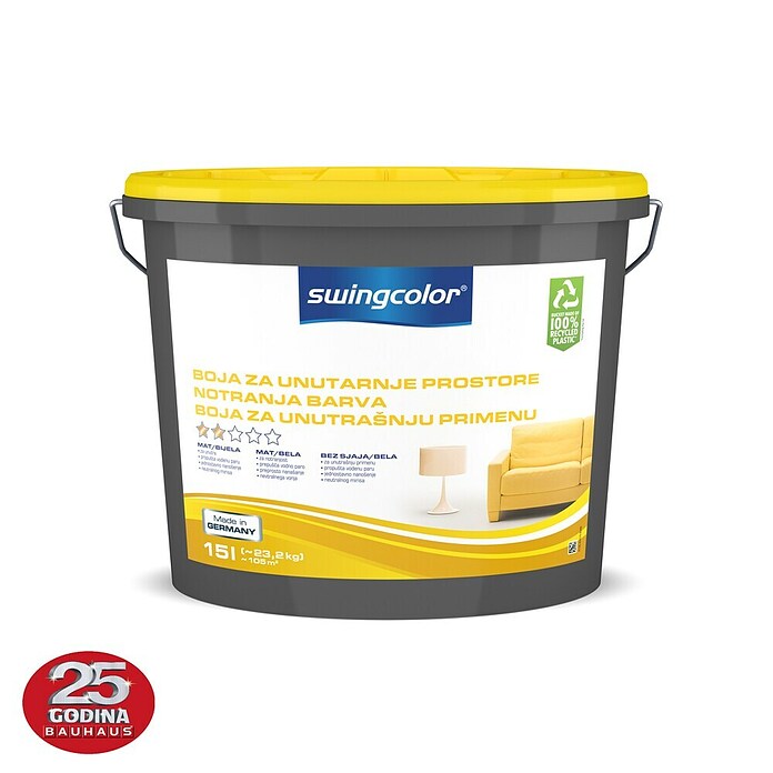 swingcolor Boja za zid  (Bijela, Mat, 15 l) | BAUHAUS