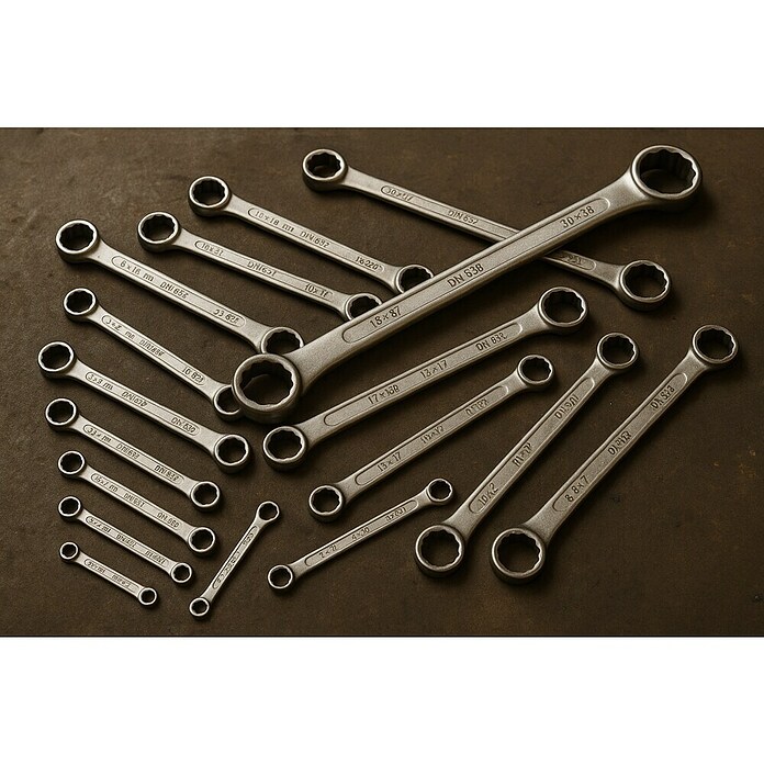 Matador Llave de anillo doble (11 x 13 mm, Forma cabezal: Abierto, DIN 3118)
