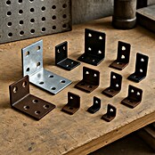 Alberts Conector en ángulo Duravis® (L x An x Al: 90 x 90 x 40 mm, Marrón óxido, Espesor: 3 mm) | BAUHAUS