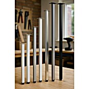 Element System Pata de tubo de acero cuadrangular (L x An x Al: 25 x 25 x 600 mm, Cromo)