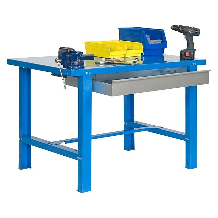 Simonrack Simonwork Werkbank (L x H: 73 x 83 cm, Breite: 150 cm, Traglast: 800 kg, Blau)