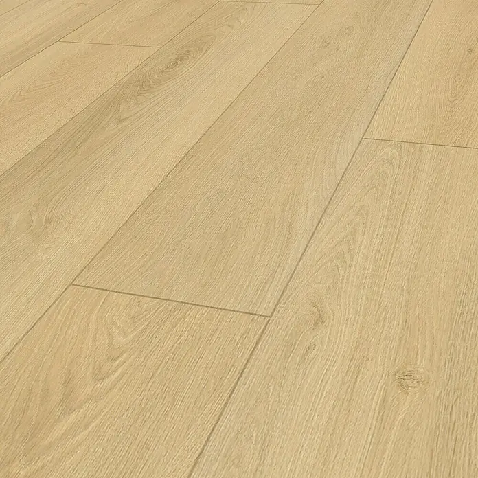 Vinylboden Rigid - Oak Sand, Landhausdiele, 1.220 x 180 x 4 mm - Helles Laminatbodenmuster mit einer realistischen Holzmaserung, ideal für moderne Innenräume und einfache Installation.