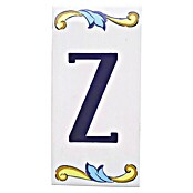 Azulejo de gres Letra Z (7,5 x 15 cm, Blanco, Brillante)