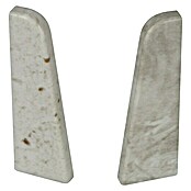 Egger Eindkap (Steen wit, 2 stk., Passend bij: Egger plinten 17 x 60 mm)